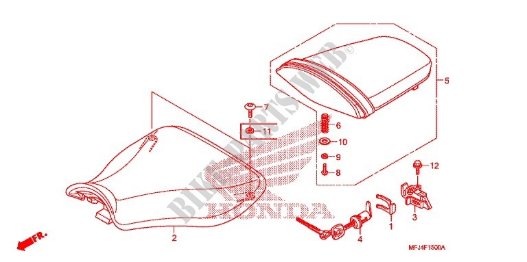 ASSENTO SIMPLES(2) para Honda CBR 600 RR ABS 2009