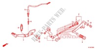 POUSA PES/BRACO DE CONTRA GOLPE/ PEDAL MUDANCAS para Honda CBR 250 R ABS BLACK 2011