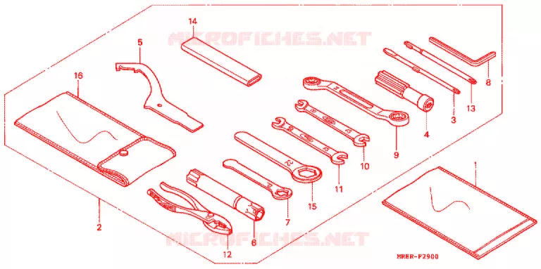 FERRAMENTAS/CAIXA DE BATERIA Honda MOTO 400 RVF 1995  RVF400RR