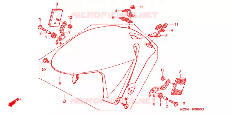 GUARDA-LAMAS FRENTE Honda MOTO 1000 RC 2001  RVT1000R1
