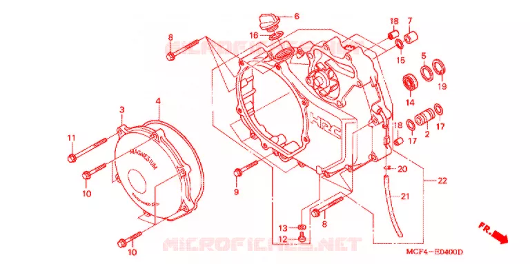 TAMPA CARTER DIREITA Honda MOTO 1000 RC 2001  RVT1000R1