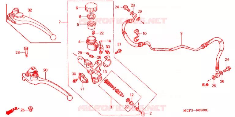 BOMBA PRINCIPAL TRASEIRA CILINDRO Honda MOTO 1000 RC 2002  RVT1000R2