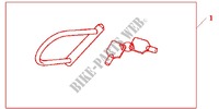 HONDA U LOCK (TYPE M) para Honda SH 125 TOP CASE 2012
