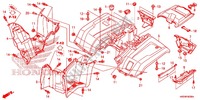 GUARDA LAMAS TRASEIRO para Honda FOURTRAX 420 RANCHER 4X4 Manual Shift CAMO 2014