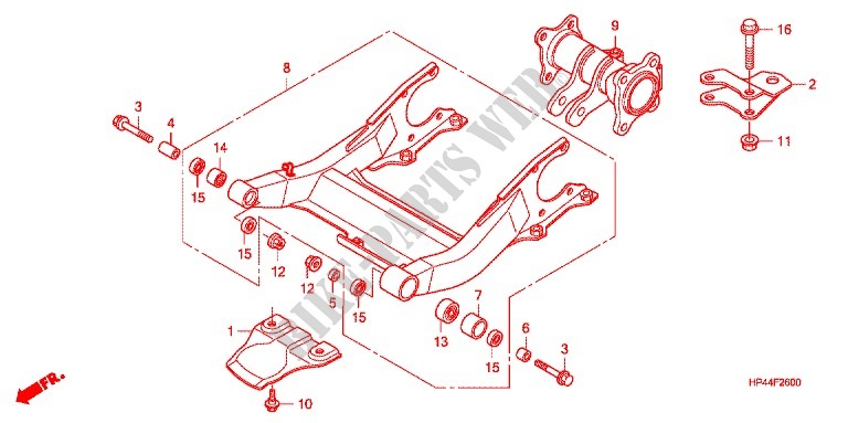 BRACO OSCILANTE/CORPO CORRENTE para Honda FOURTRAX 420 RANCHER 4X4 Manual Shift CAMO 2007