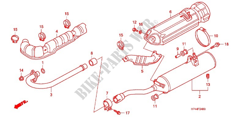SILENCIADOR ESCAPE(2) para Honda FOURTRAX 420 RANCHER 4X4 Manual Shift CAMO 2007