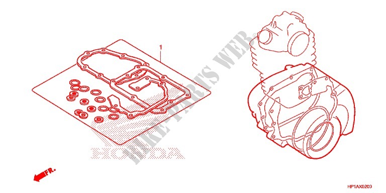KIT B JUNTAS para Honda SPORTRAX TRX 450 R RED 2014