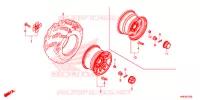 RODA TRASEIRA para Honda FOURTRAX 500 RUBICON DCT EPS 2015