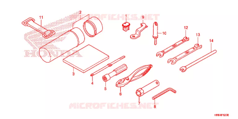 FERRAMENTAS/CAIXA DE BATERIA Honda ATV 500 FOURTRAX 2015  TRX500FA6F