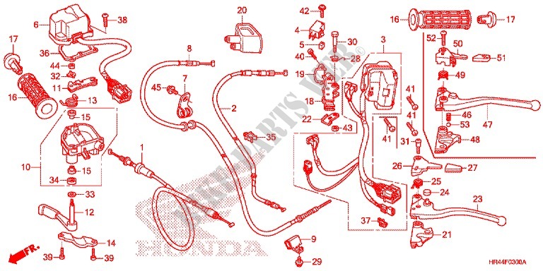 MANETE/INTERRUPTOR/CABO(1) para Honda FOURTRAX 500 FOREMAN 4X4 2014