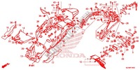 GUARDA LAMAS TRASEIRO para Honda VFR 800 INTERCEPTOR DELUXE 2014