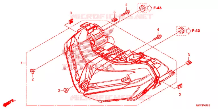 FAROL Honda MOTO 1000 CBR 2017  CBR1000RAH