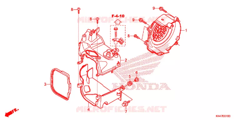 RESGUARDO/COBERTURA VENTOINHA Honda SCOOTER 110 VISION 2018  NSC110MPDH