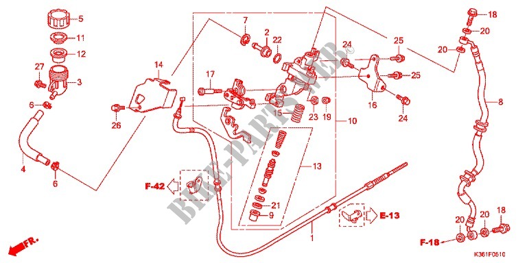 BOMBA PRINCIPAL TRAVOES/ TUBO FLEXIVEL TRAVAOES para Honda PCX 150 2015