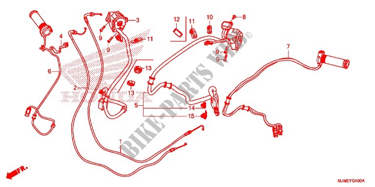 MANETE/INTERRUPTOR/CABO(1) para Honda CROSSRUNNER 800 2017