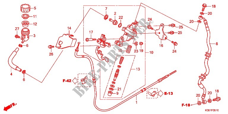 BOMBA PRINCIPAL TRAVOES/ TUBO FLEXIVEL TRAVAOES para Honda PCX 125 SILVER 2016