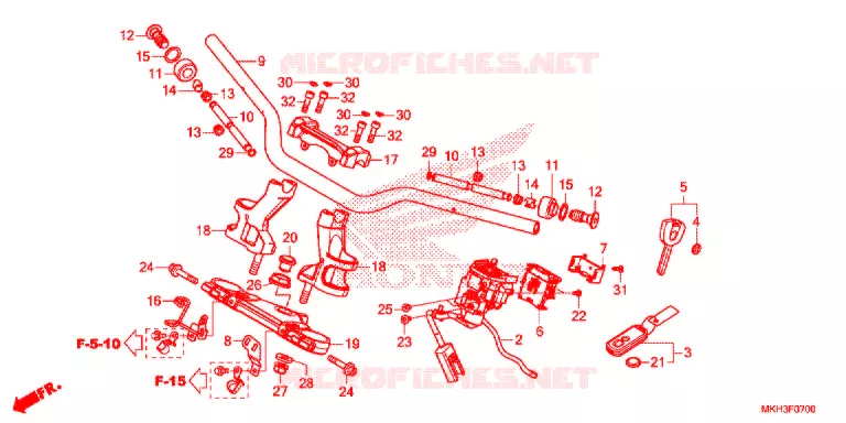 PUNHO GUIADOR/PONTE SUPERIOR/ COLUNA DIRECCAO Honda MOTO 750 ADV 2018  ADV750J