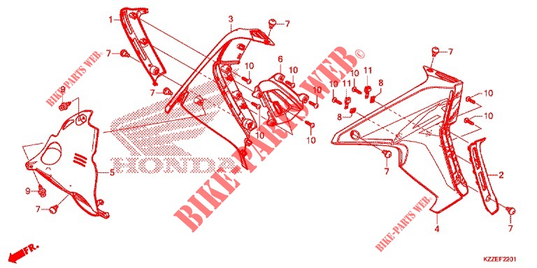 BLINDAGEM DO RADIADOR (CRF250RL/RLA) para Honda CRF 250 RALLYE ABS 2019