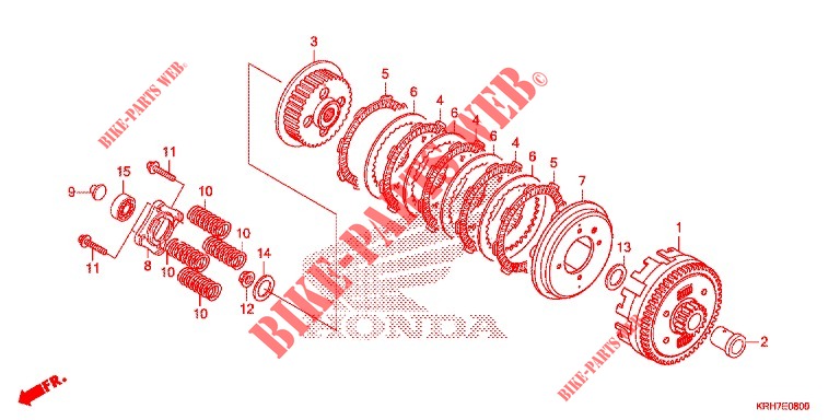 EMBRAIAGEM ARRANQUE  para Honda XR 125 L Electric start + Kick start 2019