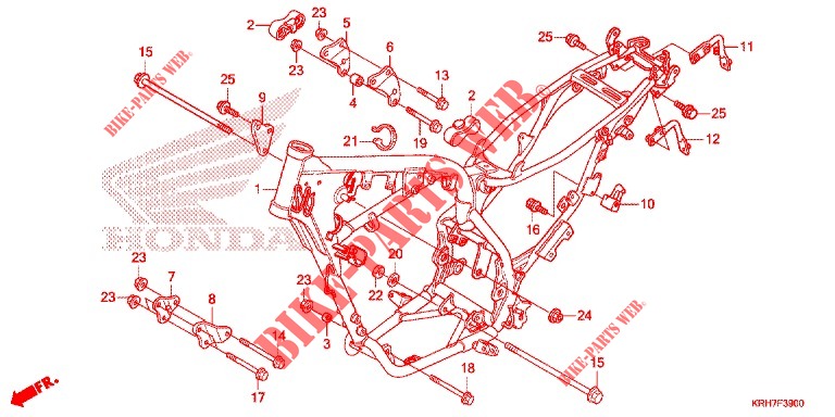 CORPO QUADRO para Honda XR 150 1LA 2018