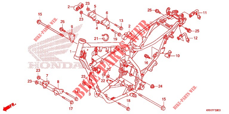 CORPO QUADRO para Honda XR 150 2018