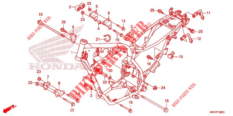 CORPO QUADRO para Honda XR 150 PE 2018
