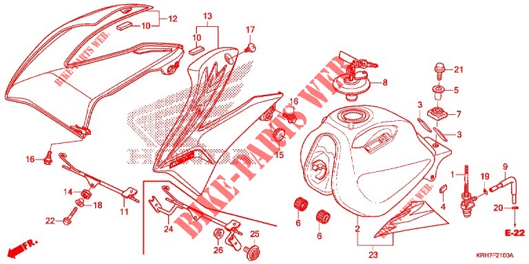 DEPOSITO COMBUSTIVEL para Honda XR 150 2015