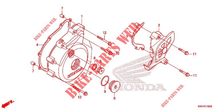 TAMPA CARTER ESQUERDA/ GERADOR(2) para Honda XR 150 2014