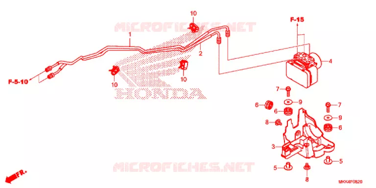 TRAVAO FR.BOMBA PRINCIPAL/MODULADOR ABS Honda MOTO 1000 AFRICA-TWIN 2018  CRF1000DJ