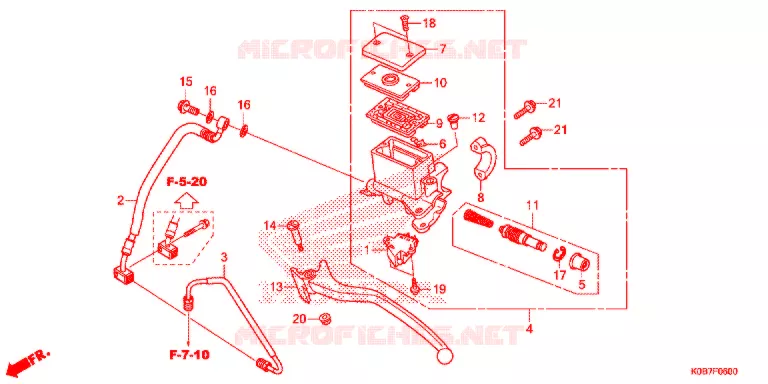BOMBA PRINCIPAL TRASEIRA CILINDRO Honda SCOOTER 300 FORZA 2019  NSS300AK