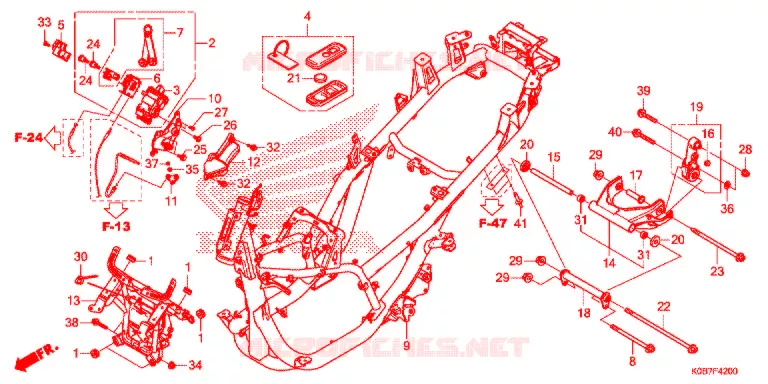 CORPO QUADRO Honda SCOOTER 300 FORZA 2019  NSS300AK
