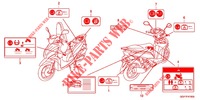 ETIQUETA CUIDADO (NSC50/MPD/WH) para Honda VISION 50 2012