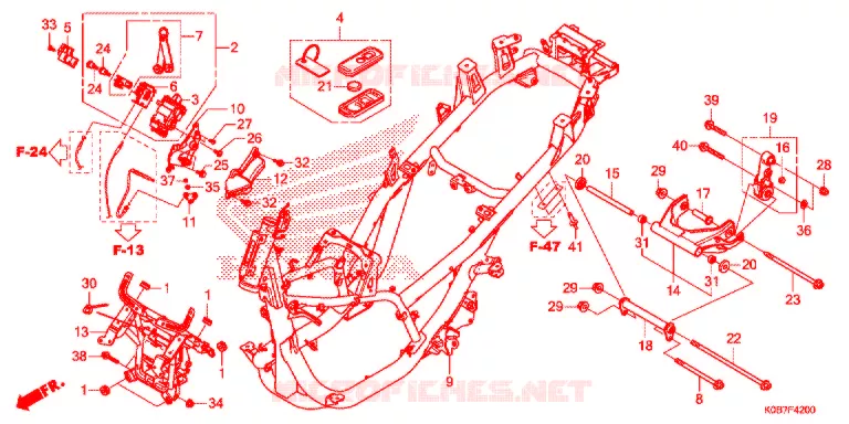 CORPO QUADRO Honda SCOOTER 300 FORZA 2019  NSS300AK