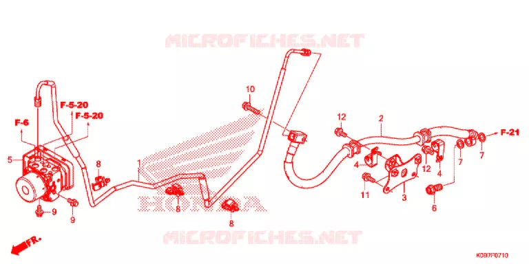 TUBO DO FREIO TRASEIRO Honda SCOOTER 300 FORZA 2019  NSS300AK