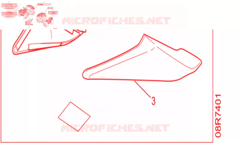 EMBLEMA/FAIXA Honda ATV 500 FOURTRAX 2019  TRX500FA6K