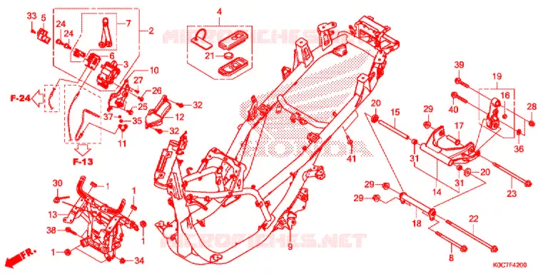 CORPO QUADRO Honda SCOOTER 250 FORZA 2019  NSS250AK