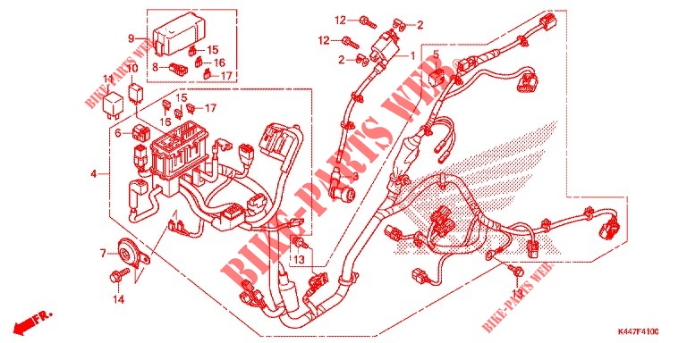 CABLAGEM/BATERIA para Honda VISION 110 Phiên bản Tiêu chuẩn 2020