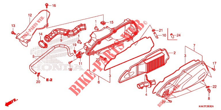 TAMPA FRENTE/FILTRO AR para Honda VISION 110 Đặc Biệt, Special 2020