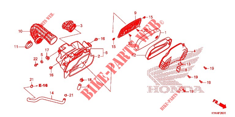 FILTRO AR (CRF110F'19) para Honda CRF 110 2019