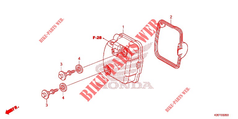 TAMPA CABECA MOTOR para Honda ZOOMER 110 X 2016
