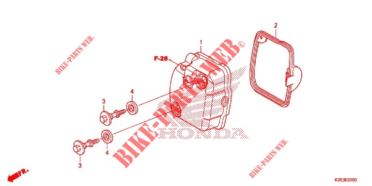 TAMPA CABECA MOTOR para Honda ZOOMER 110 X 2018