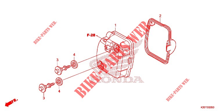 TAMPA CABECA MOTOR para Honda ZOOMER 110 X 2018