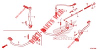 PEDAL/POUSA PES para Honda WAVE 125, Front disk, Rear brake drum 2019