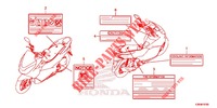 ETIQUETA CUIDADO para Honda PCX 150 2016