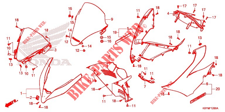 CAIXA INTERIOR para Honda PCX 150 2020
