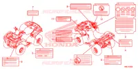 ETIQUETA CUIDADO para Honda FOURTRAX 520 FOREMAN RUBICON 4X4 AT DCT EPS DELUXE 2020