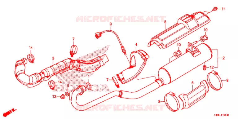SILENCIADOR ESCAPE(2) Honda ATV 520 FOURTRAX 2020  TRX520FA7L